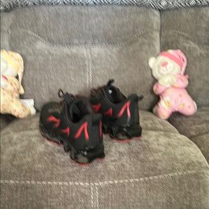 Black and Red Chunky Sneakers